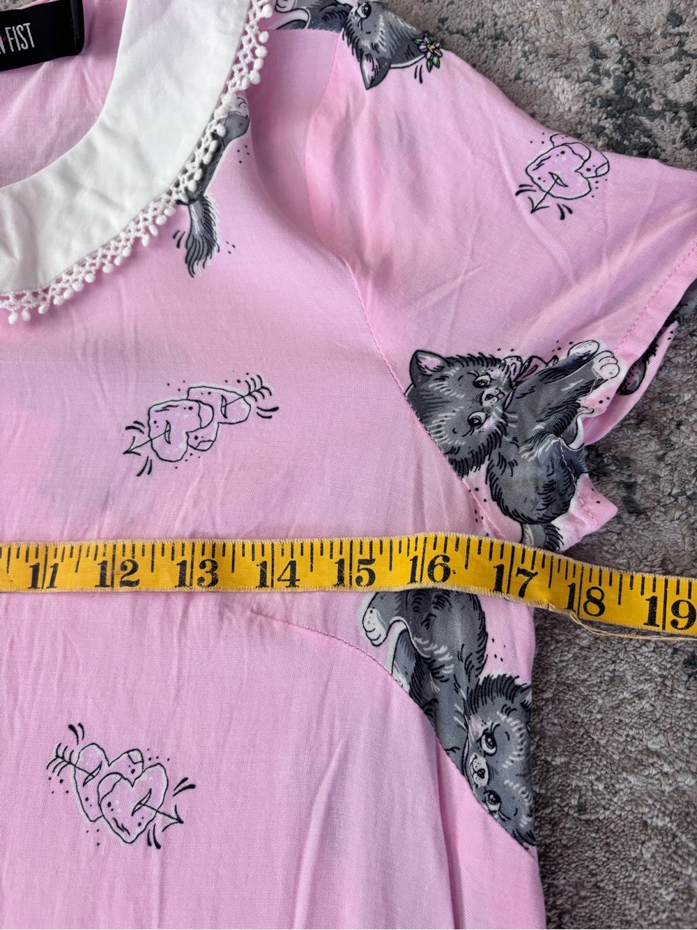 Iron Fist Pink Cat Print Mini Dress View 5